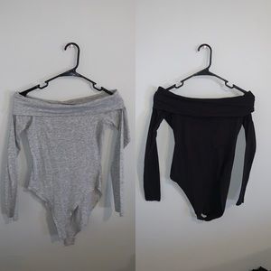 Women’s off the shoulder bodysuit bundle of 2!